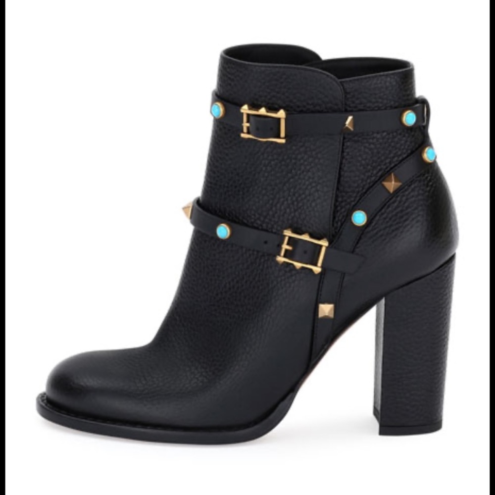 ISO Valentino Turquoise Rockstud Boots size 7-7.5